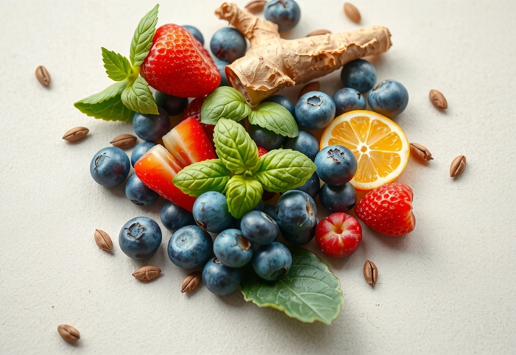 Imagine cu ingrediente naturale selectate cu grijă pentru produsele Nutrivitad