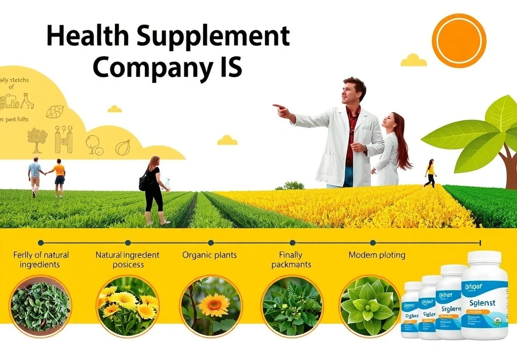 Imagine reprezentând evoluția companiei Nutrivitad, cu elemente de cercetare și natură